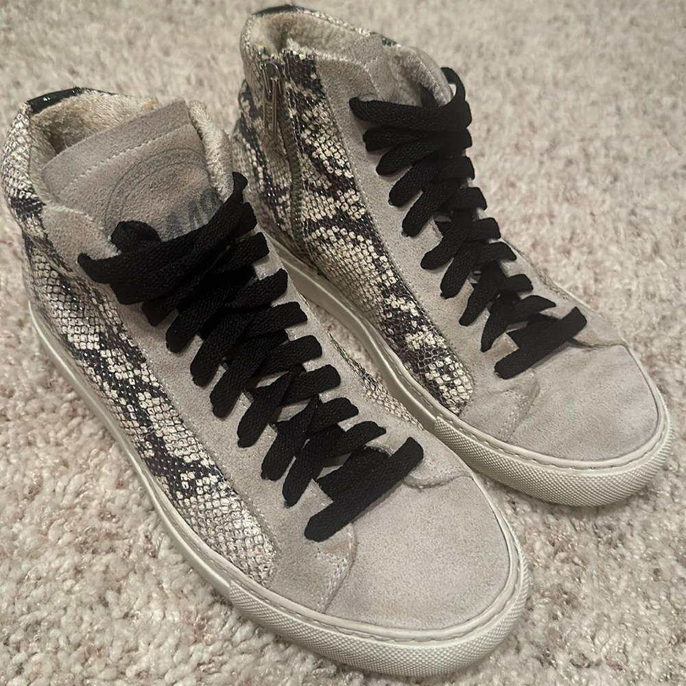 P448 Skate High Top Sneakers Suede Snake size 37 (7)